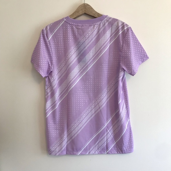 NWT Adidas Purple Trefoil Print Graphic Tee - Picture 4 of 4